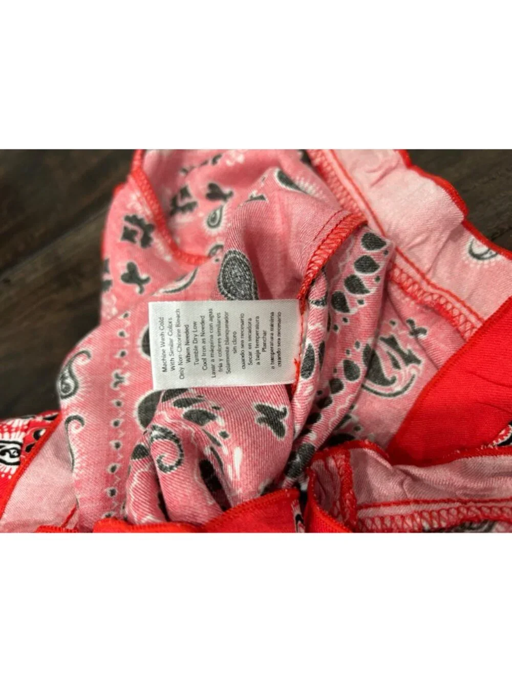 Venus Medium Red Paisley Print Off Shoulder Baby Doll Romper Boho Festival